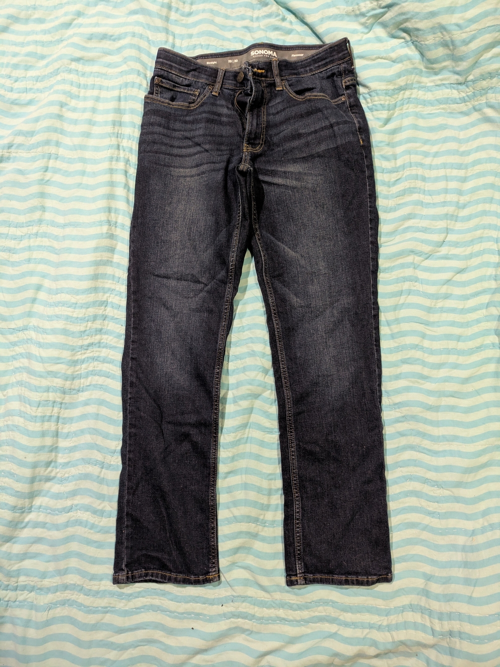 Sonoma Men's Flex Wear Indigo Straight Jeans
